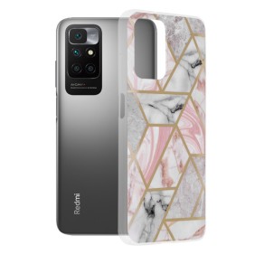 Husa pentru Xiaomi Redmi 10 2021 / Redmi 10 2022 - Techsuit Marble Series - Pink Hex