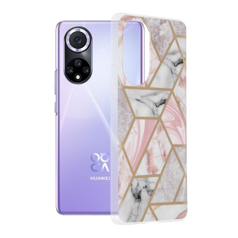 Husa pentru Huawei nova 9 / Honor 50 - Techsuit Marble Series - Pink Hex