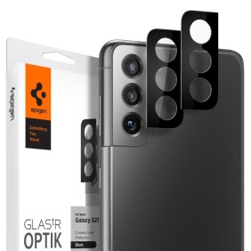 Folie Camera pentru Samsung Galaxy S21 5G (set 2) - Spigen Optik.tR - Black