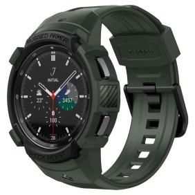 Husa pentru Samsung Galaxy Watch 4 Classic (46mm) + Curea - Spigen Rugged Armor Pro - Green