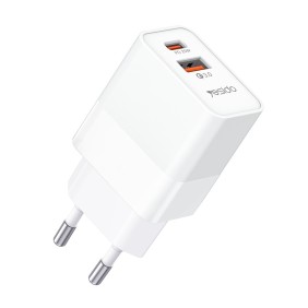 Incarcator Priza USB, Type-C, PD20W, QC3.0, 3A - Yesido (YC32) - White