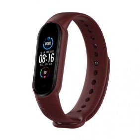 Curea pentru Xiaomi Mi Band 5 / 5 NFC / 6 / 6 NFC / Amazfit Band 5 - Techsuit Watchband (W013) - Dark Red