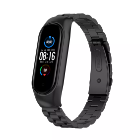 Curea pentru Xiaomi Mi Band 5 / 5 NFC / 6 / 6 NFC / Amazfit Band 5 - Techsuit Watchband (W021) - Black