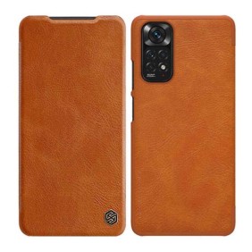 Husa pentru Xiaomi Redmi Note 11 / Note 11S - Nillkin QIN Leather Case - Brown