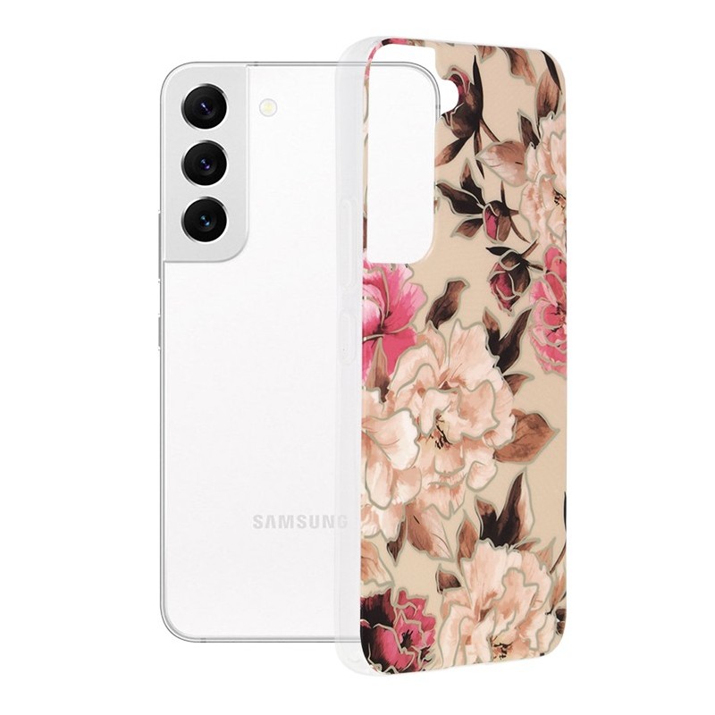 Husa pentru Samsung Galaxy S22 5G - Techsuit Marble Series - Mary Berry Nude