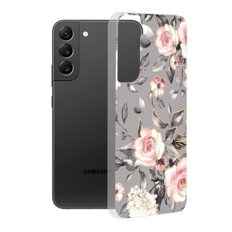 Husa pentru Samsung Galaxy S22 Plus 5G - Techsuit Marble Series - Bloom of Ruth Gray