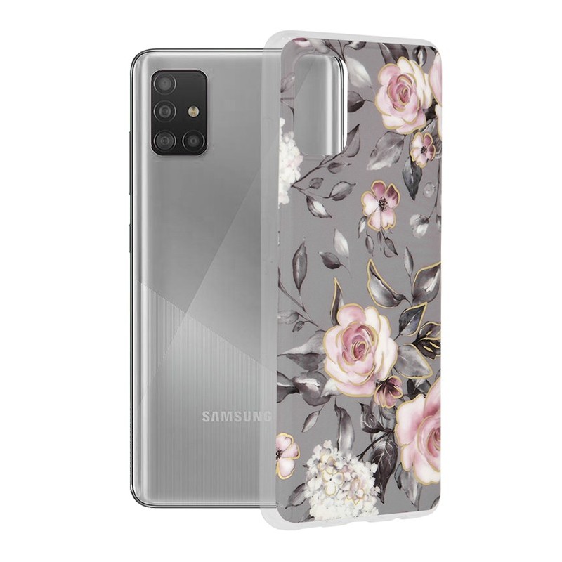 Husa pentru Samsung Galaxy A51 4G - Techsuit Marble Series - Bloom of Ruth Gray