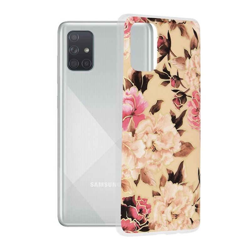 Husa pentru Samsung Galaxy A71 4G - Techsuit Marble Series - Mary Berry Nude