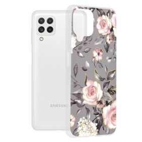 Husa pentru Samsung Galaxy A22 4G / M22 4G - Techsuit Marble Series - Bloom of Ruth Gray
