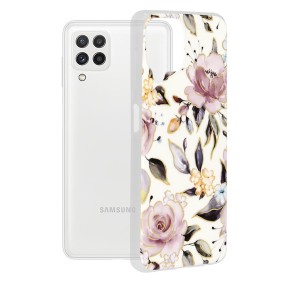 Husa pentru Samsung Galaxy A22 4G / M22 4G - Techsuit Marble Series - Chloe White
