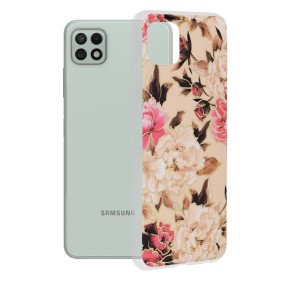 Husa pentru Samsung Galaxy A22 5G - Techsuit Marble Series - Mary Berry Nude
