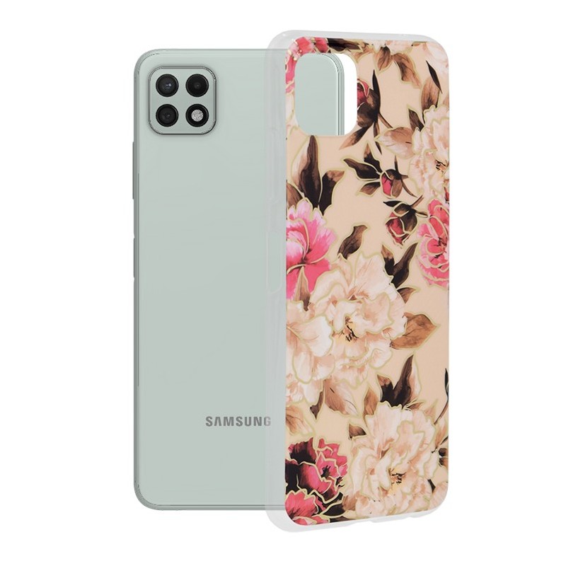 Husa pentru Samsung Galaxy A22 5G - Techsuit Marble Series - Mary Berry Nude