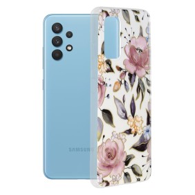 Husa pentru Samsung Galaxy A32 4G - Techsuit Marble Series - Chloe White