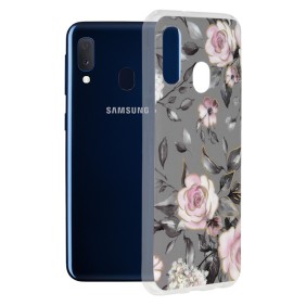 Husa pentru Samsung Galaxy A20e - Techsuit Marble Series - Bloom of Ruth Gray