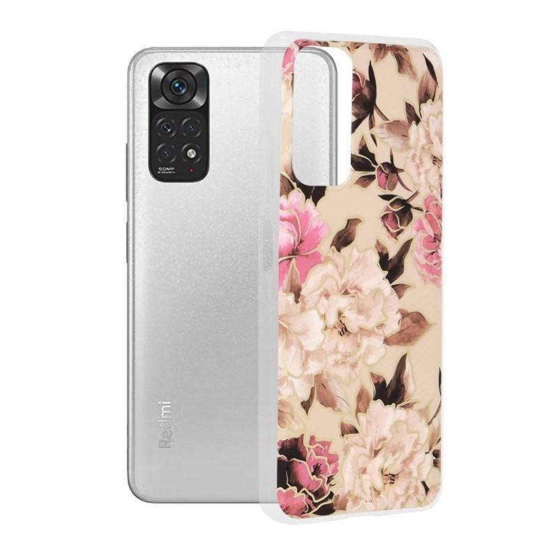 Husa pentru Xiaomi Redmi Note 11 / Note 11S - Techsuit Marble Series - Mary Berry Nude