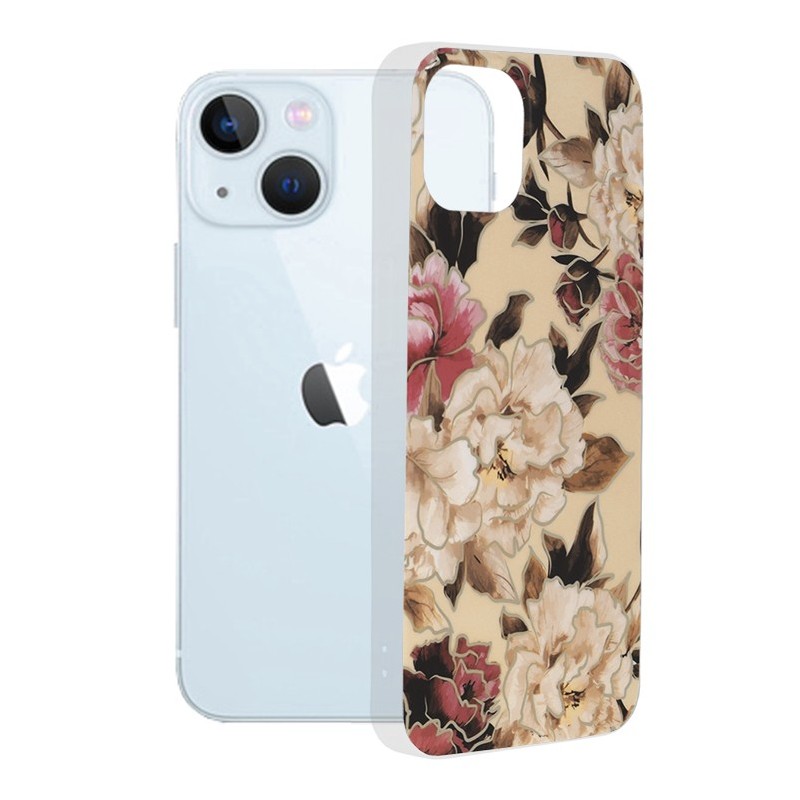 Husa pentru iPhone 13 - Techsuit Marble Series - Mary Berry Nude