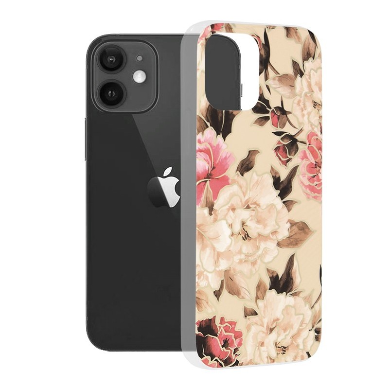 Husa pentru iPhone 12 / 12 Pro - Techsuit Marble Series - Mary Berry Nude