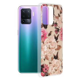 Husa pentru Oppo A94 4G / Reno5 Lite - Techsuit Marble Series - Mary Berry Nude