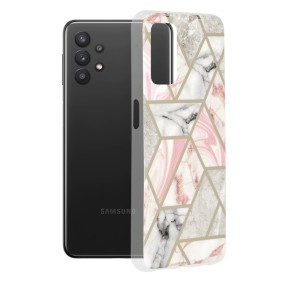 Husa pentru Samsung Galaxy A32 5G - Techsuit Marble Series - Pink Hex