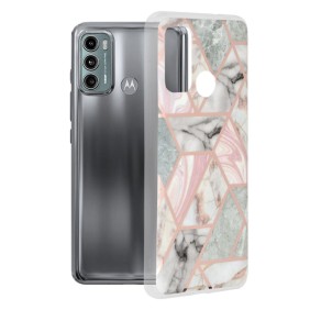 Husa pentru Motorola Moto G60 - Techsuit Marble Series - Pink Hex