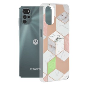 Husa pentru Motorola Moto G22 - Techsuit Marble Series - Purple Hex