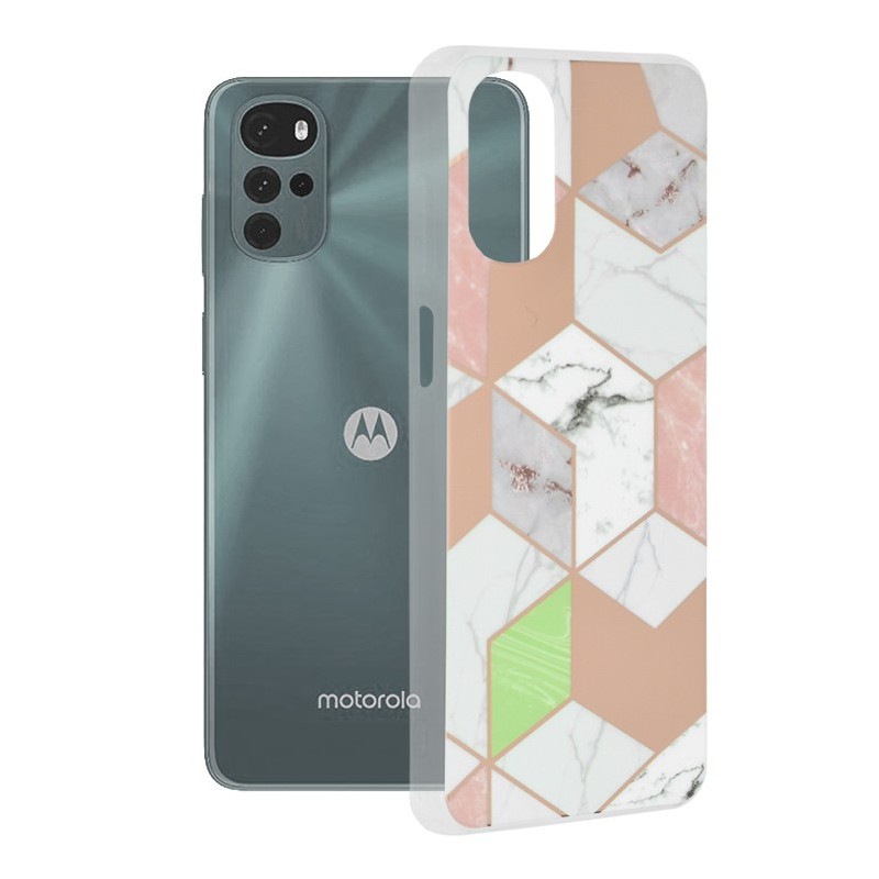 Husa pentru Motorola Moto G22 - Techsuit Marble Series - Purple Hex