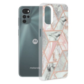 Husa pentru Motorola Moto G22 - Techsuit Marble Series - Pink Hex