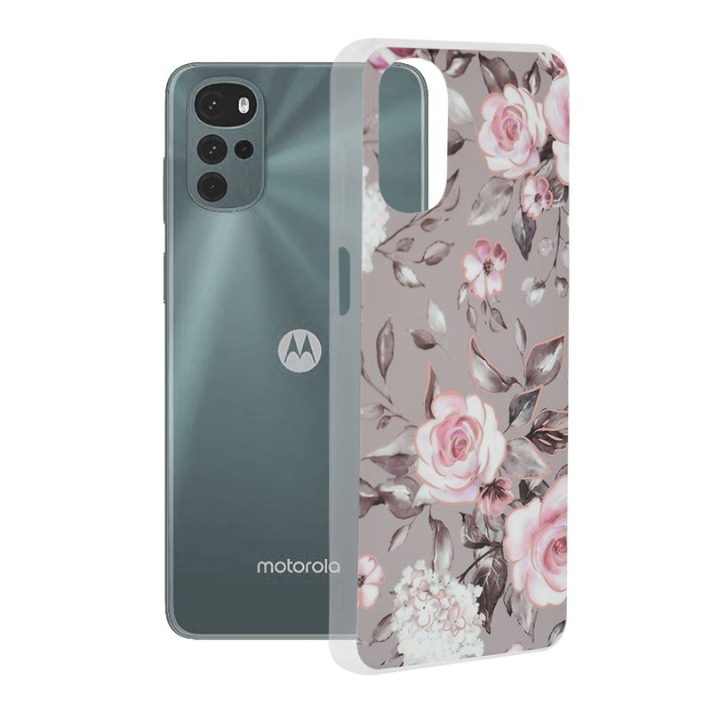 Husa pentru Motorola Moto G22 - Techsuit Marble Series - Bloom of Ruth Gray