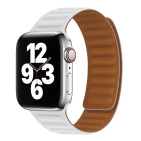 Curea pentru Apple Watch 1/2/3/4/5/6/7/8/9/SE/SE 2 (38/40/41mm) - Techsuit Watchband (W035) - White