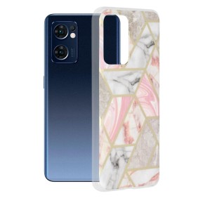 Husa pentru Oppo Reno7 5G / Find X5 Lite 5G - Techsuit Marble Series - Pink Hex