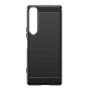 Husa pentru Sony Xperia 1 IV - Techsuit Carbon Silicone - Black
