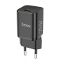 Incarcator USB-C, PD 25W, QC 3.0, 3A + Cablu Type-C la Lightning, 1m - Hoco Rigorous (N19) - Black