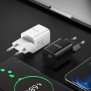 Incarcator USB-C, PD 25W, QC 3.0, 3A + Cablu Type-C la Lightning, 1m - Hoco Rigorous (N19) - Black