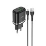 Incarcator Priza USB-A, 18W, 3A + Cablu Micro-USB 1m - Hoco Special (N3) - Black