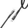 Cablu de Date USB-A la Type-C 2.4A, 1.2m - Hoco Splendor (U70) - Grey