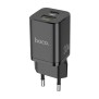 Incarcator Priza USB-A, Type-C, Q.C3.0, PD30W, 3.0A - Hoco Bright (N13) - Black