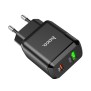 Incarcator Priza USB-A, Type-C, Q.C 3.0, PD 20W, 3A - Hoco Favor (N5) - Black