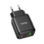 Incarcator Priza USB-A, Type-C, Q.C 3.0, PD 20W, 3A - Hoco Favor (N5) - Black