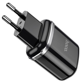 Incarcator Priza 2xUSB-A, Q.C 3.0, 12W, 2.4A - Hoco Aspiring (N4) - Black