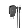 Incarcator USB-A, 10W, 2.1A + Cablu Lightning - Hoco Vigour (N2) - Black