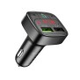 Incarcator Auto cu Modulator FM 2xUSB-A, QC 3.0, 18W, 3.1A - Hoco Promise (E59) - Black