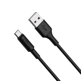 Cablu de Date USB-A la Micro-USB, 10W, 2A, 1m - Hoco Soarer (X25) - Black