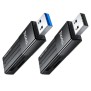 Cititor de Carduri USB, TF, SD - Hoco Mindful (HB20) - Black