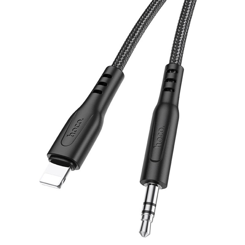 Cablu Audio Adaptor Lightning la Jack 1m - Hoco (UPA18) - Black