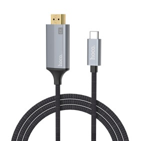Cablu Video Type-C la HDMI 4K 30Hz 1.8m - Hoco (UA13) - Grey
