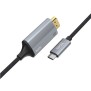 Cablu Video Type-C la HDMI 4K 30Hz 1.8m - Hoco (UA13) - Grey