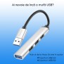 Hub 2x USB 3.0, 3x USB 2.0 - Hoco (HB26) - Grey