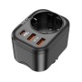 Incarcator Priza, Adaptor Shuko 2xUSB-A, Type-C, QC 3.0, 3A, PD 20W - Hoco (NS3) - Black