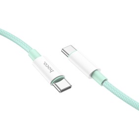 Cablu de Date Type-C la Type-C 3A, 1m - Hoco True Color (X68) - Green