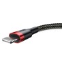 Cablu de Date USB la Lightning 1.5A, 2m - Baseus Cafule (CALKLF-C19) - Red Black